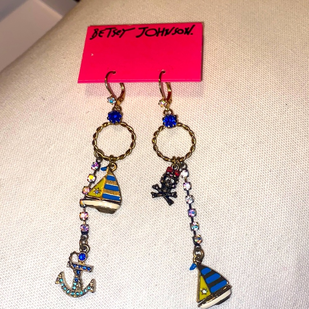 Betsy Johnson Sail Ship earrings